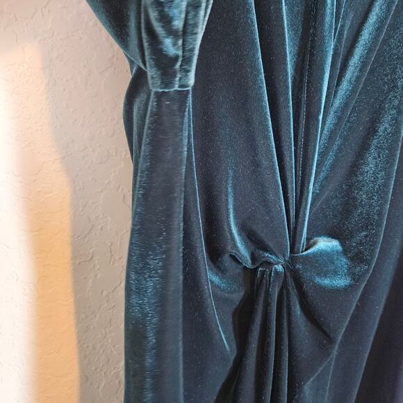 Calvin Klein Green Velvet Dress Waist Knot Plus Size 20W Holiday Party Office - Picture 6 of 10